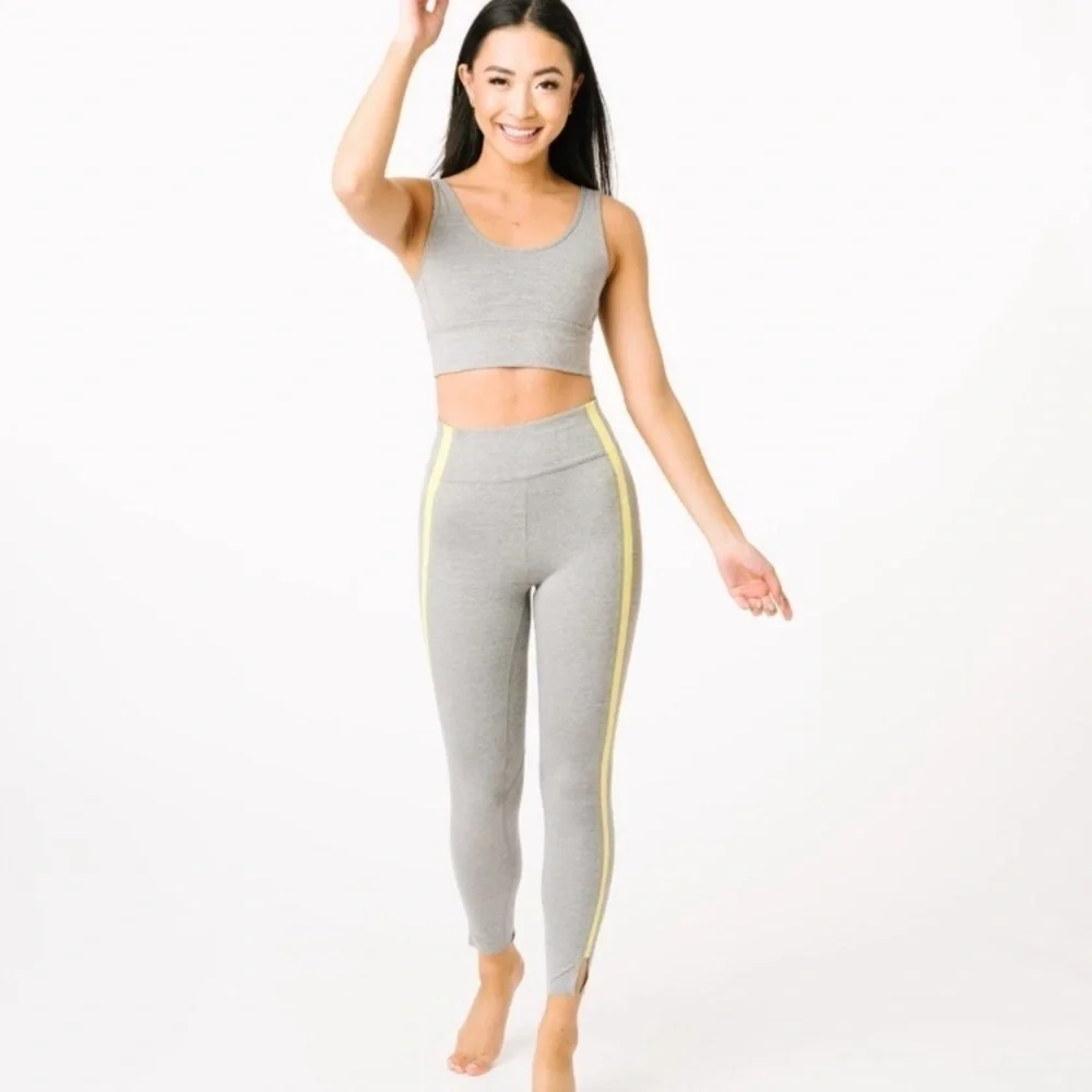 NWT Zyia Gray Neon Tape Light n Luxe Hi-Rise ~ Size 4